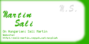 martin sali business card